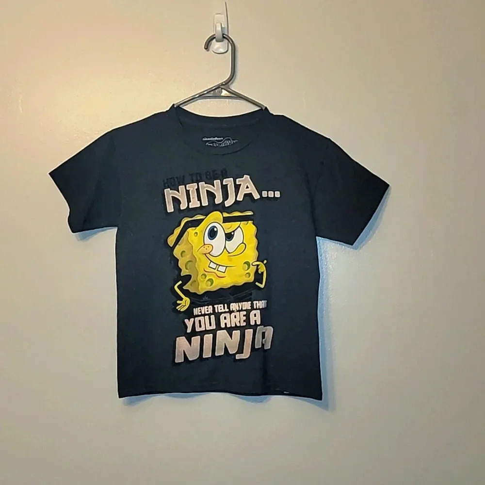 *4/$20 TEE*Nickelodeon SpongeBob SquarePants Ninja size 10/12 large LOT-A